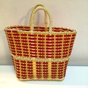Recycled Plastic Woven Bag Beach Bag Shopping Bag made in the USA